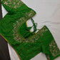 Pearl Maggam Green Blouse