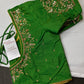 Pearl Maggam Green Blouse