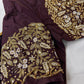 Pearl Maggam Plum Blouse