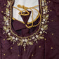 Pearl Maggam Plum Blouse