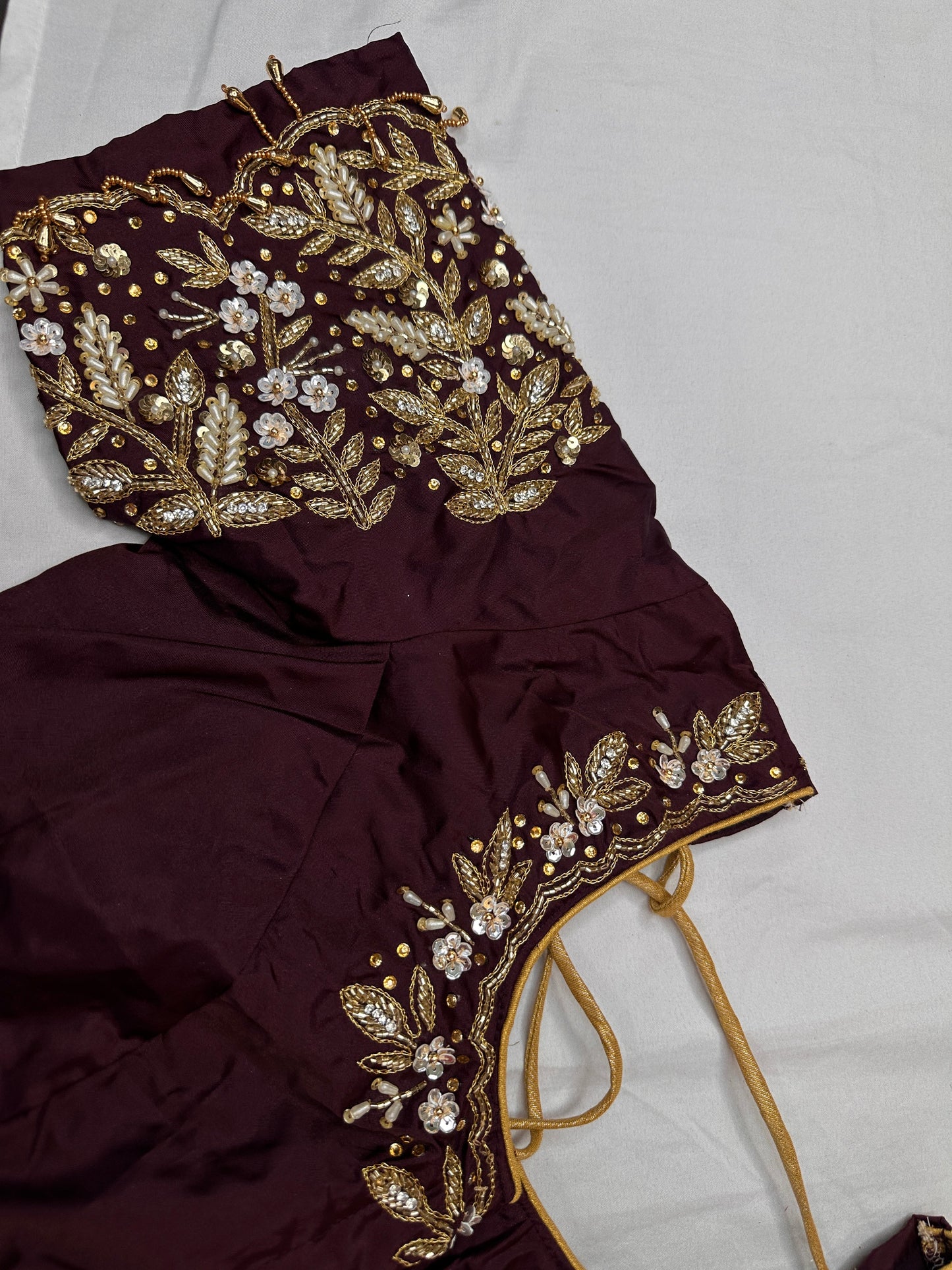 Pearl Maggam Plum Blouse