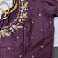 Pearl Maggam Plum Blouse