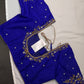 Blue Kardana Pearls Maggam Blouse