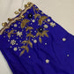 Blue Kardana Pearls Maggam Blouse