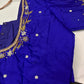 Blue Kardana Pearls Maggam Blouse