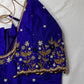 Blue Kardana Pearls Maggam Blouse