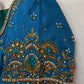 Blue Kardana Pearls Maggam Blouse