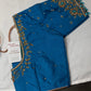 Blue Kardana Pearls Maggam Blouse