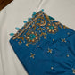 Blue Kardana Pearls Maggam Blouse