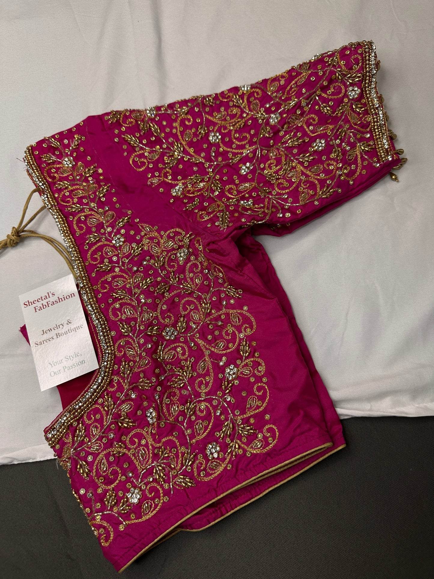Pink Kardana Maggam Blouse