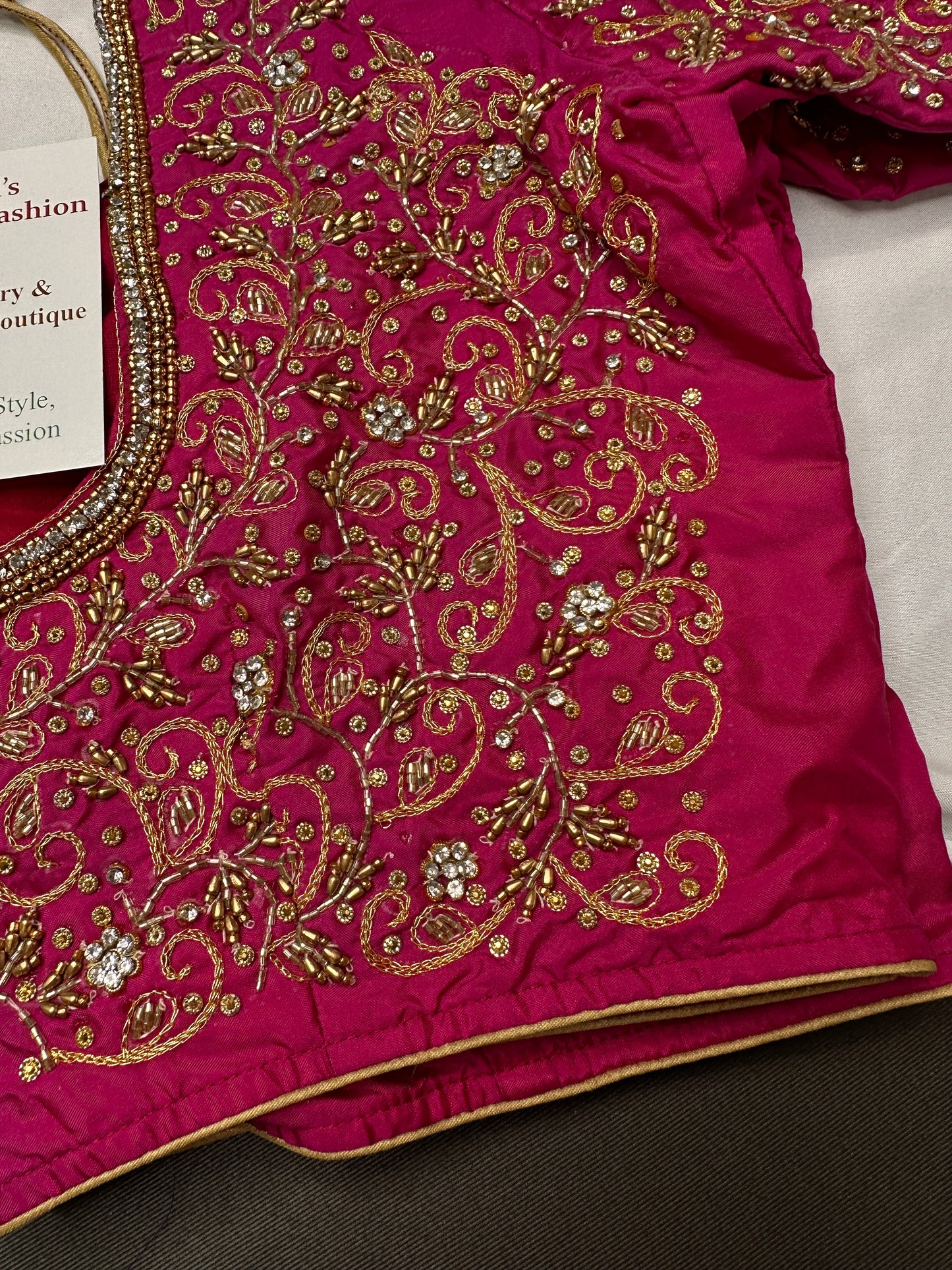 Pink Kardana Maggam Blouse