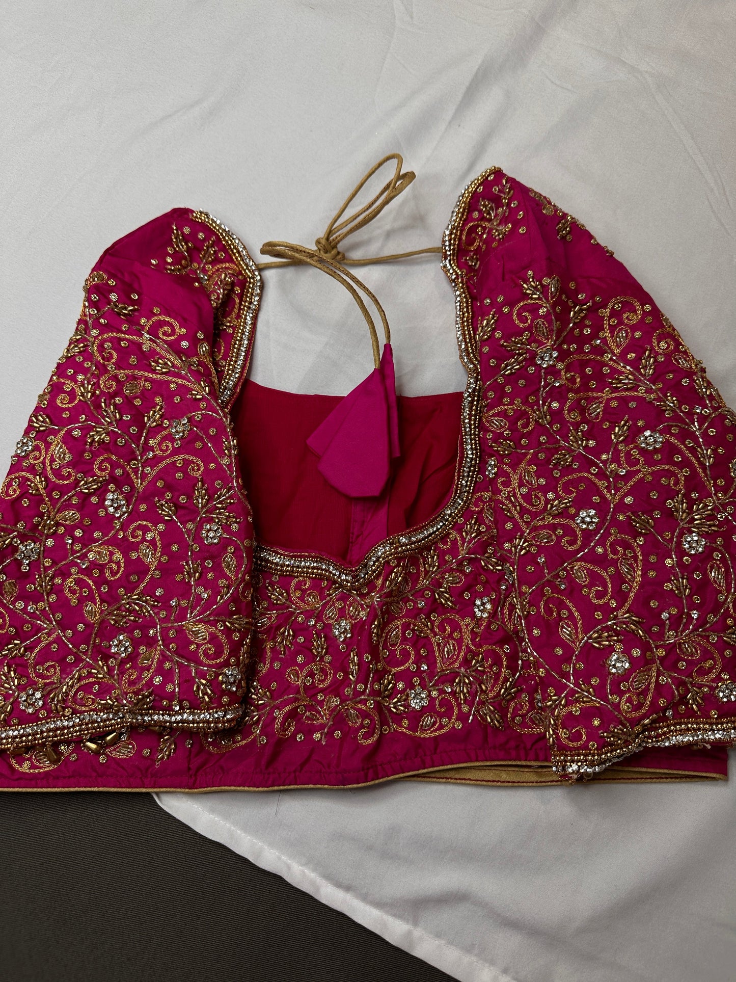 Pink Kardana Maggam Blouse