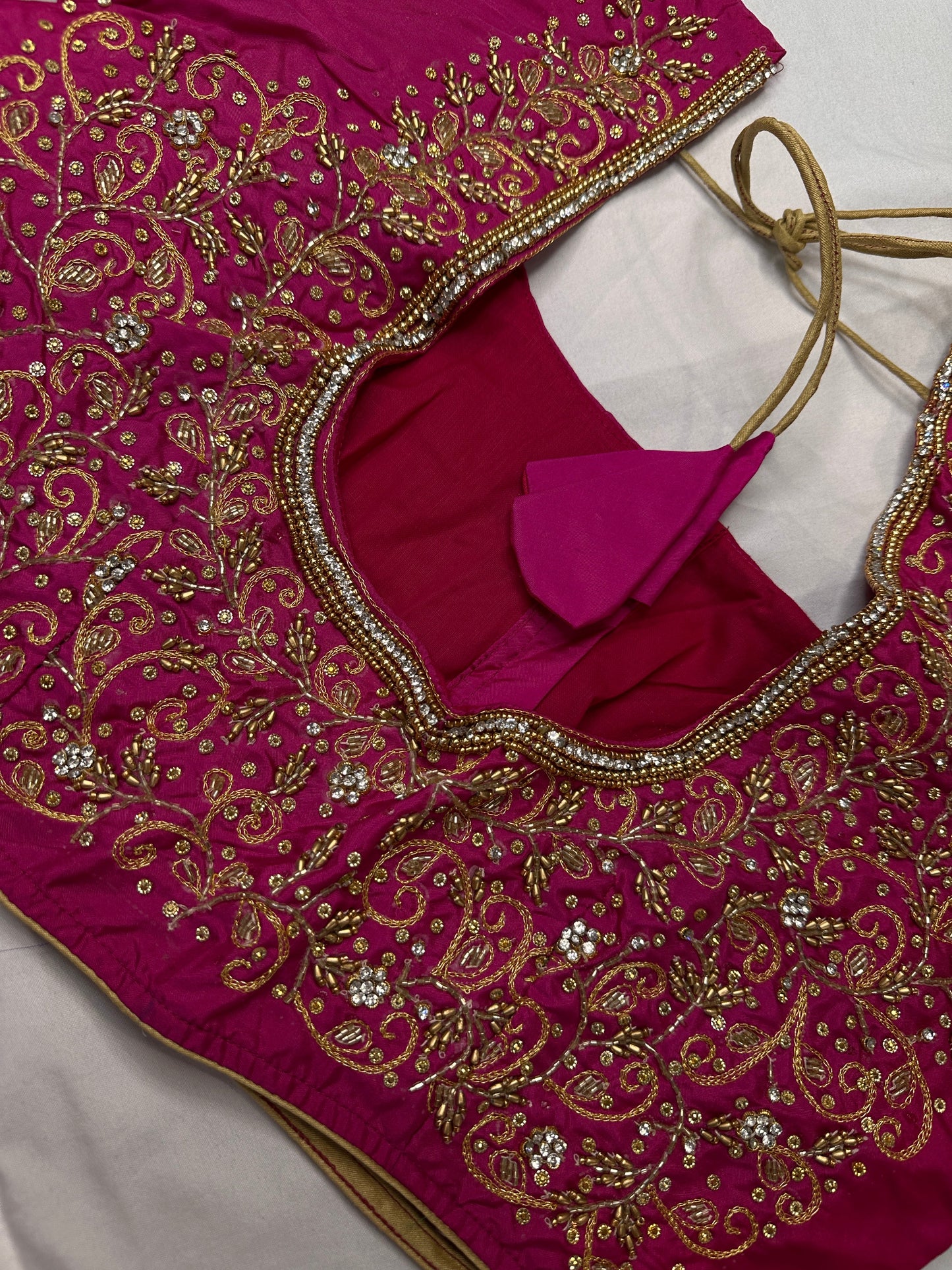 Pink Kardana Maggam Blouse