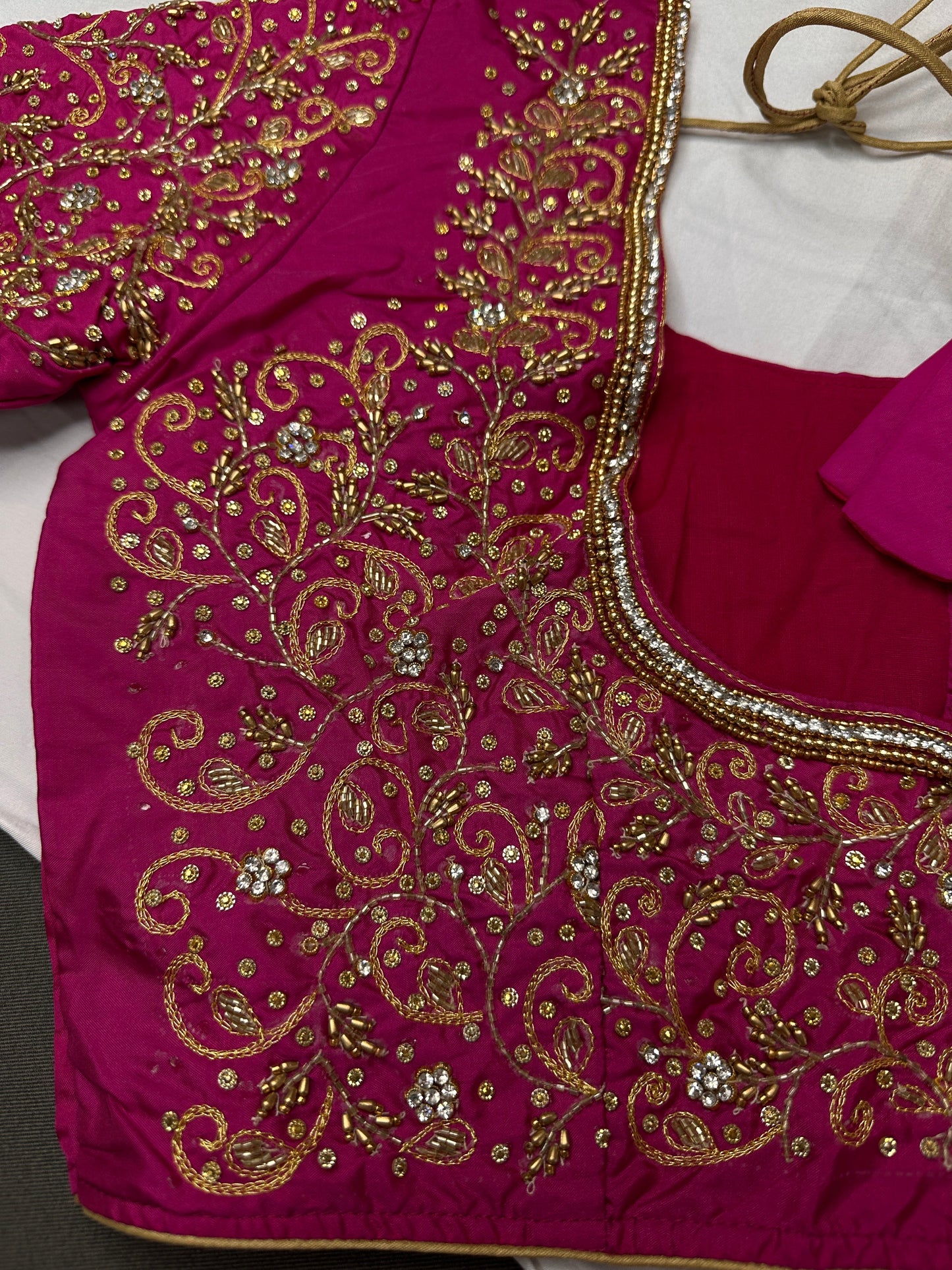 Pink Kardana Maggam Blouse
