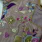 Mauve purple Embroidery Sequence Chennon Silk Blouse
