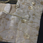 Beige Gold Sequence Embroidery Silk Blouse