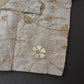 Beige Gold Sequence Embroidery Silk Blouse