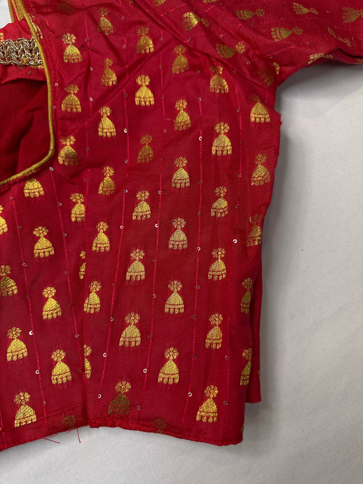 Pinkish Red Banarsi Blouse