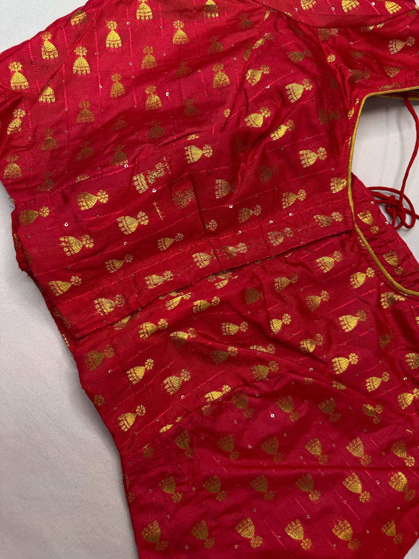 Pinkish Red Banarsi Blouse