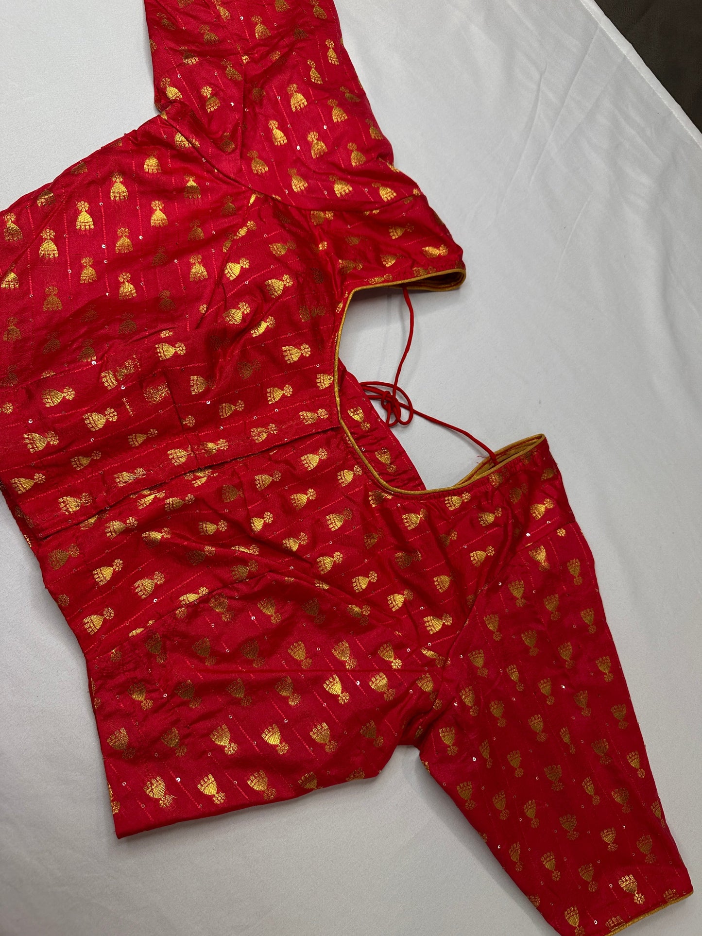 Pinkish Red Banarsi Blouse