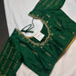 Green Kardana Pearls Maggam Blouse