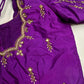 Purple Kardana Pearls Maggam Blouse