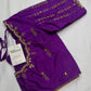 Purple Kardana Pearls Maggam Blouse