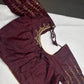 Plum Kardana Pearls Maggam Blouse