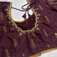 Plum Kardana Pearls Maggam Blouse