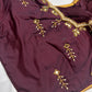 Plum Kardana Pearls Maggam Blouse