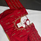 Red Kardana Pearls Maggam Blouse