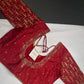 Red Leaf Kardana Pearls Maggam Blouse