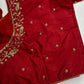 Red Leaf Kardana Pearls Maggam Blouse