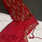 Red Leaf Kardana Pearls Maggam Blouse