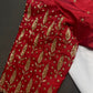 Red Leaf Kardana Pearls Maggam Blouse