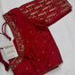 Red Leaf Kardana Pearls Maggam Blouse