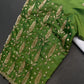 Green Leaf Kardana Pearls Maggam Blouse
