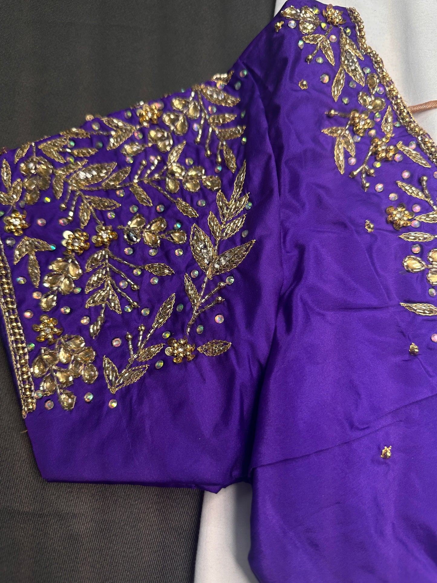 Kardana Maggam Purple Blouse