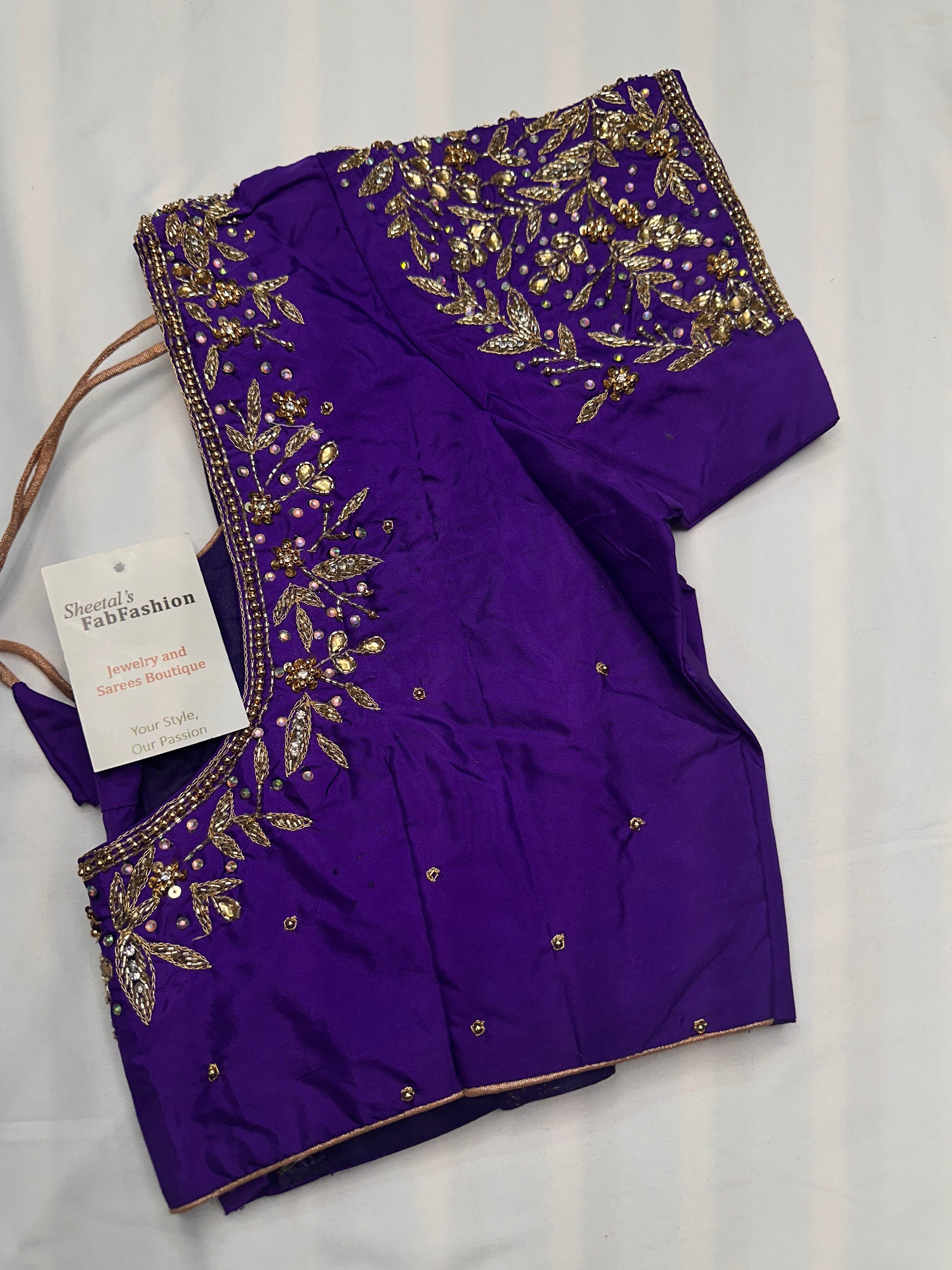 Kardana Maggam Purple Blouse