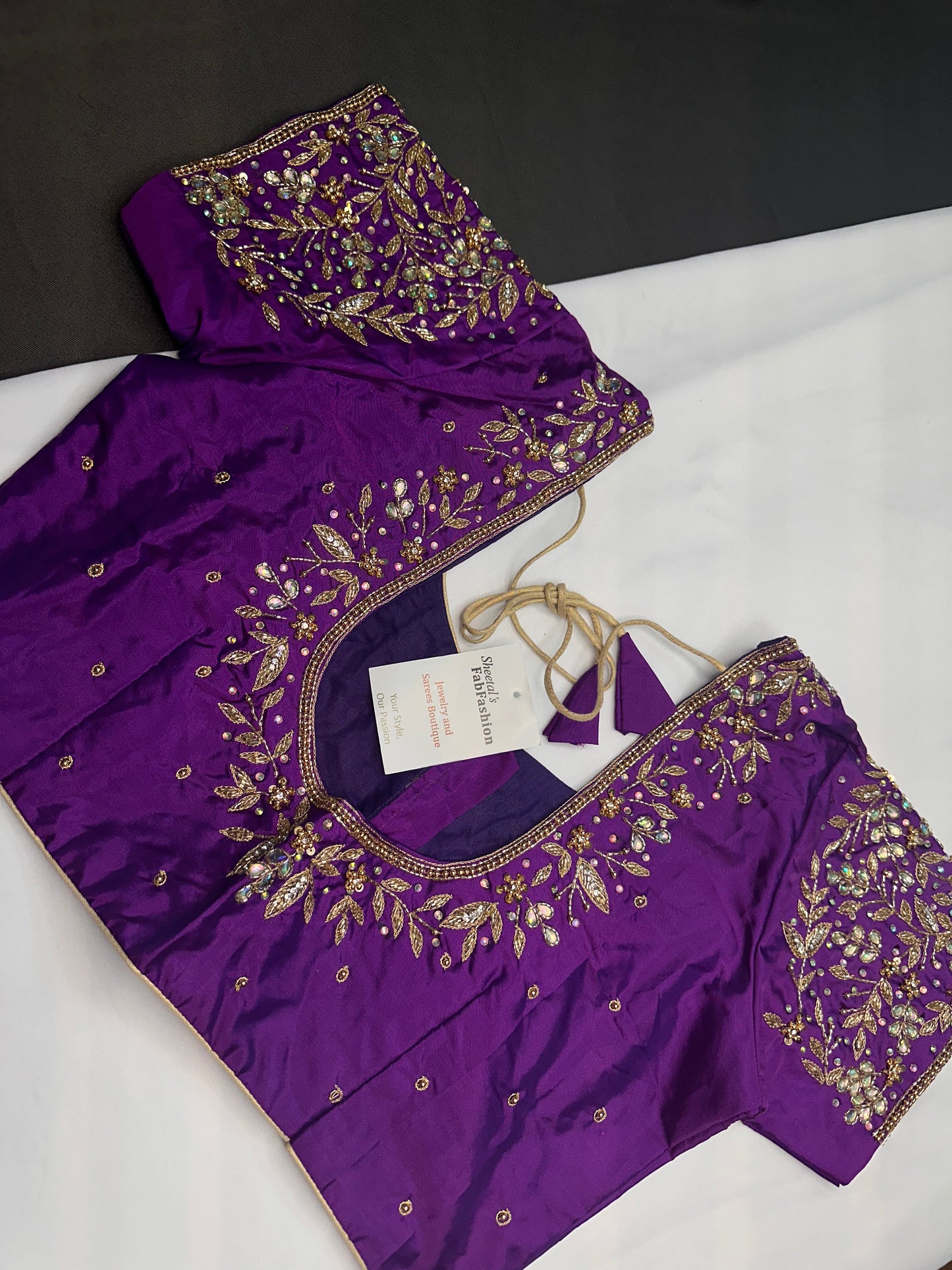 Kardana Maggam Purple Blouse