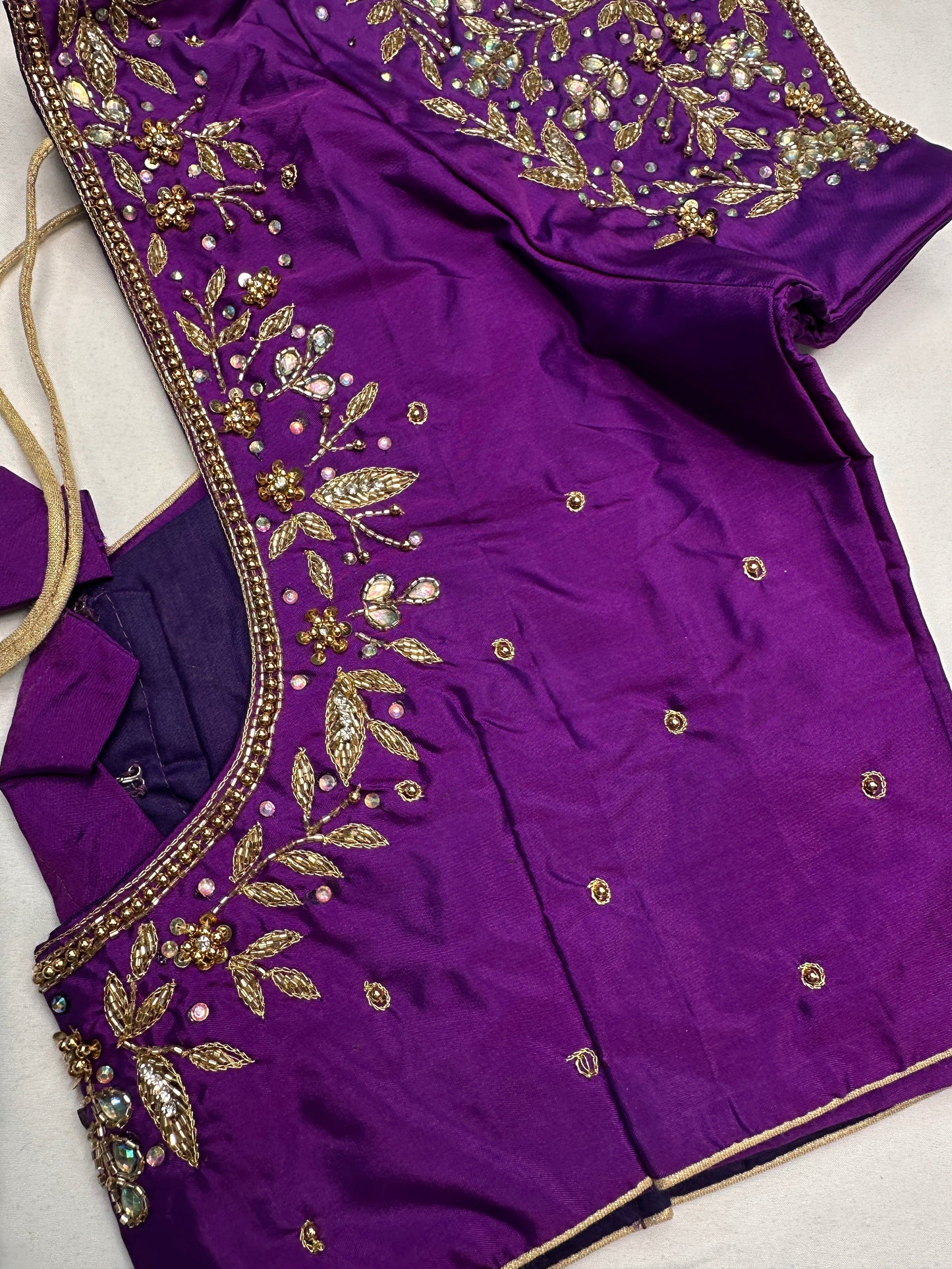 Kardana Maggam Purple Blouse