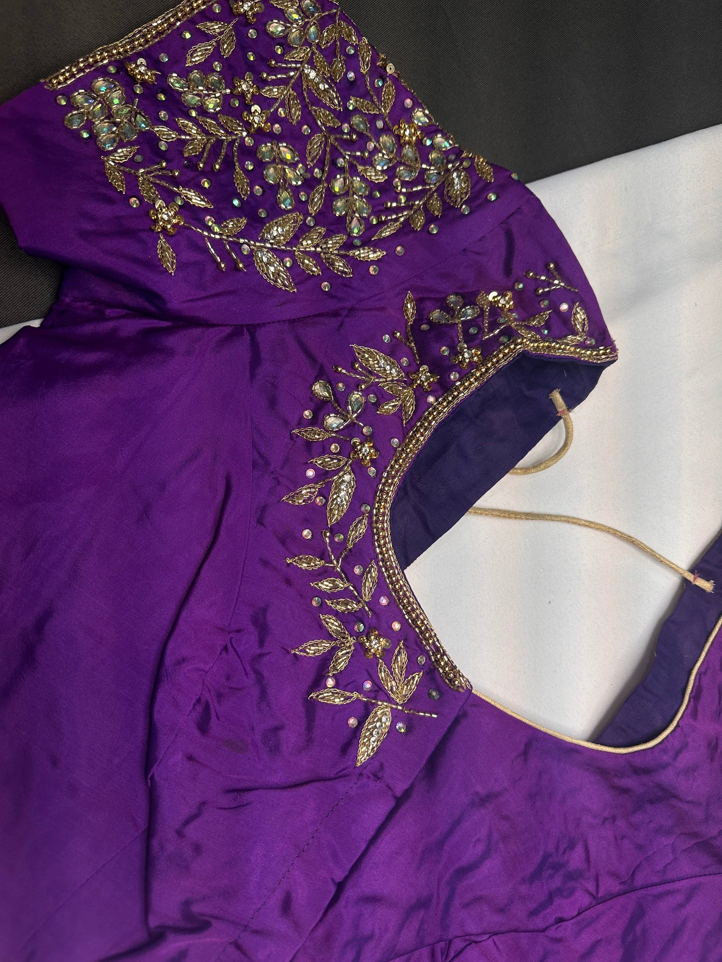 Kardana Maggam Purple Blouse