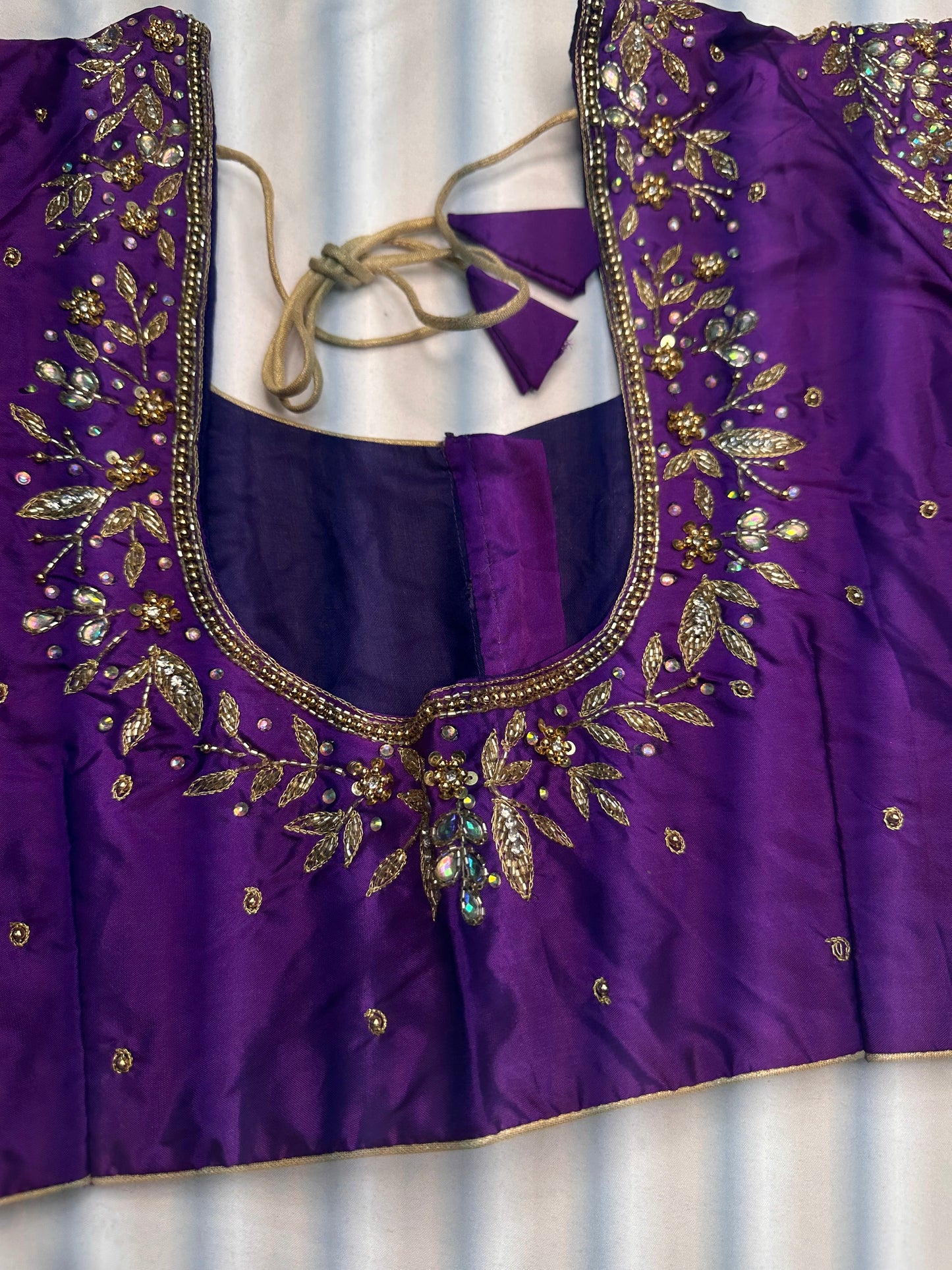 Kardana Maggam Purple Blouse