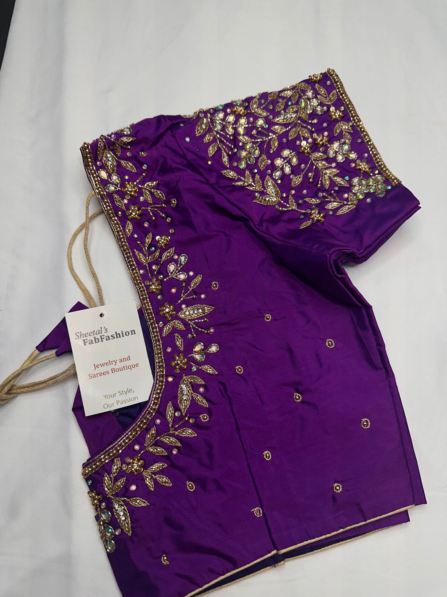 Kardana Maggam Purple Blouse