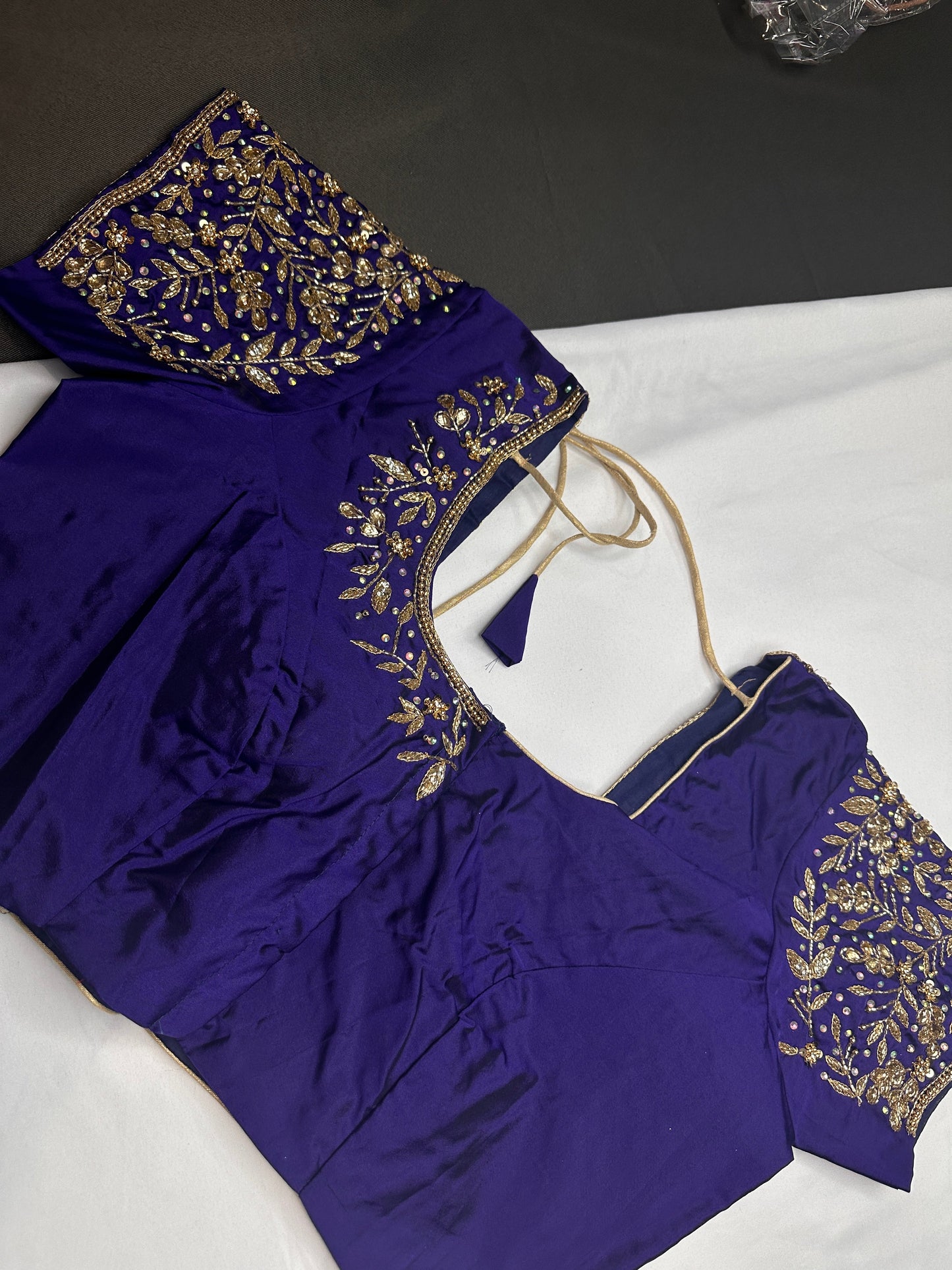 Kardana Maggam Blue Blouse