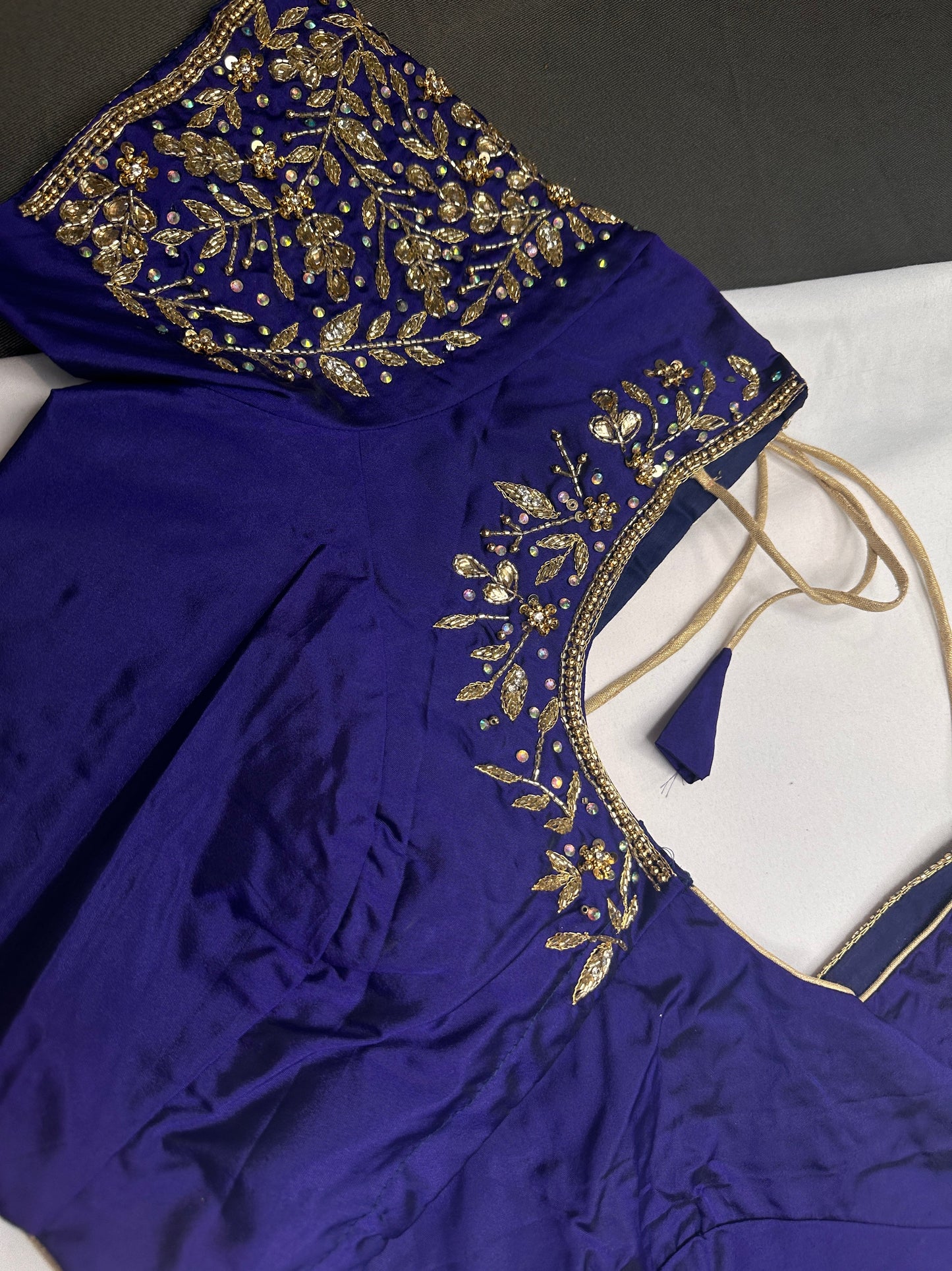 Kardana Maggam Blue Blouse