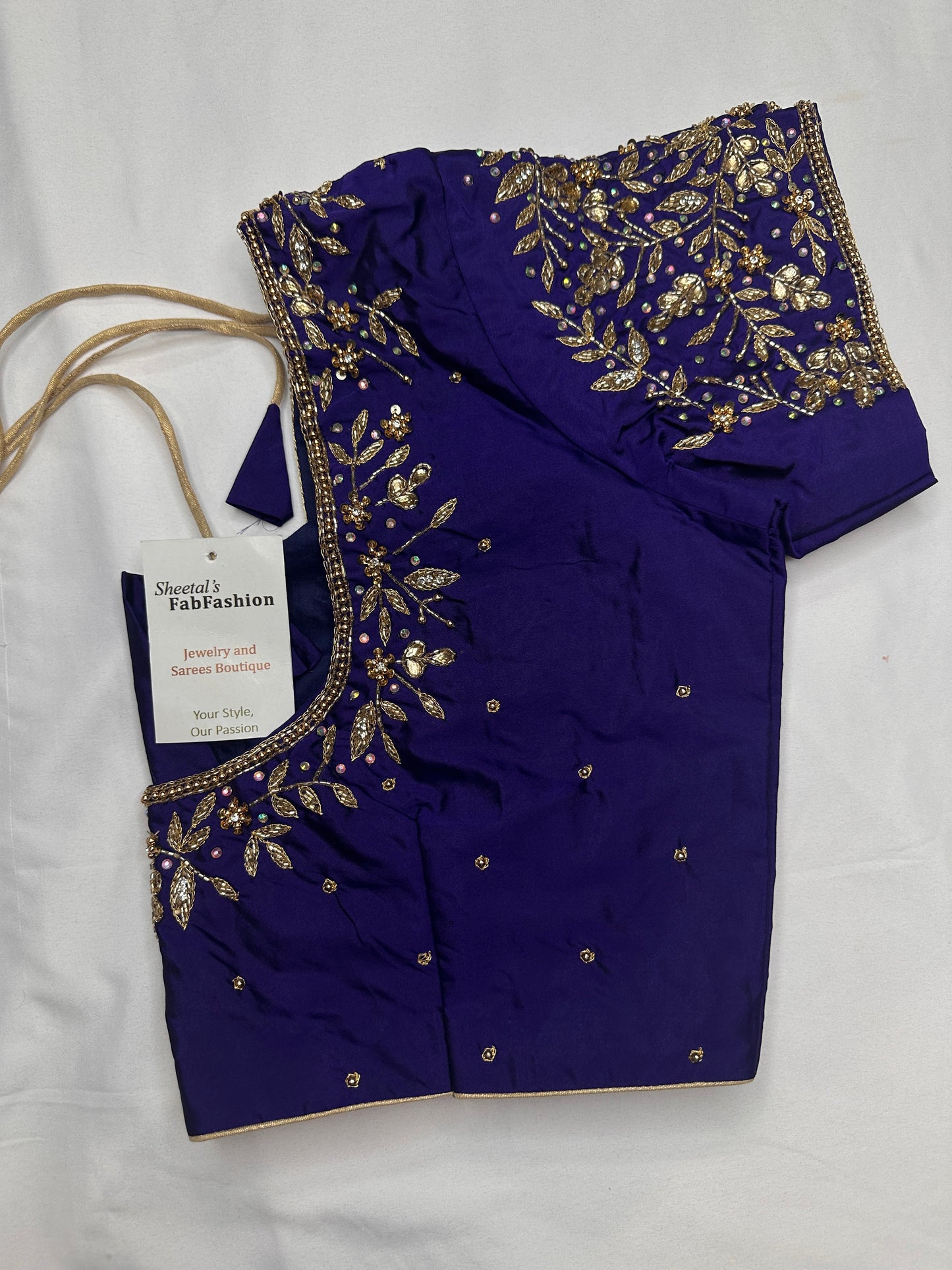 Kardana Maggam Blue Blouse