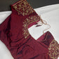 Kardana Maggam Maroon Red Blouse