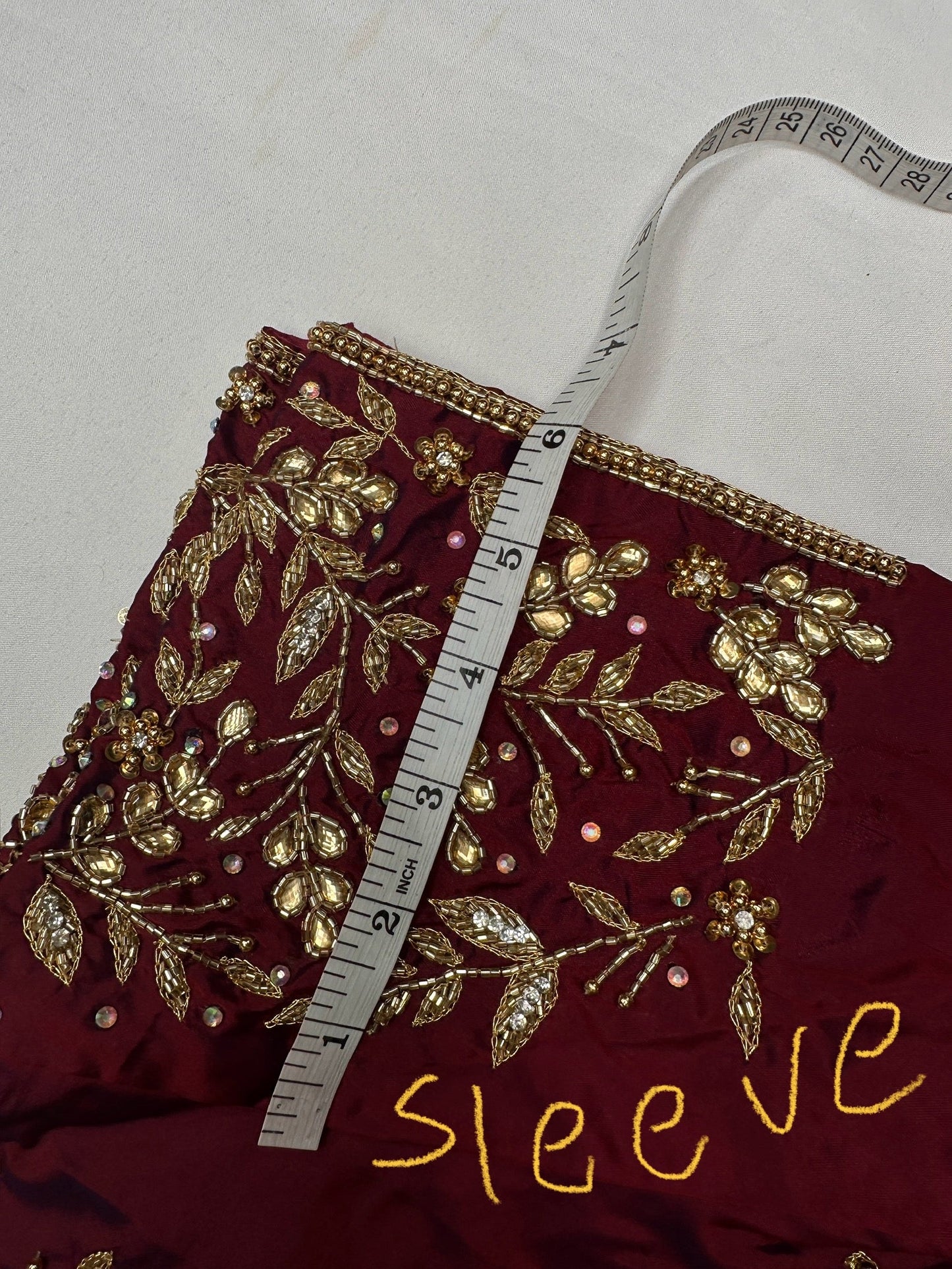 Kardana Maggam Maroon Red Blouse