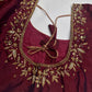 Kardana Maggam Maroon Red Blouse